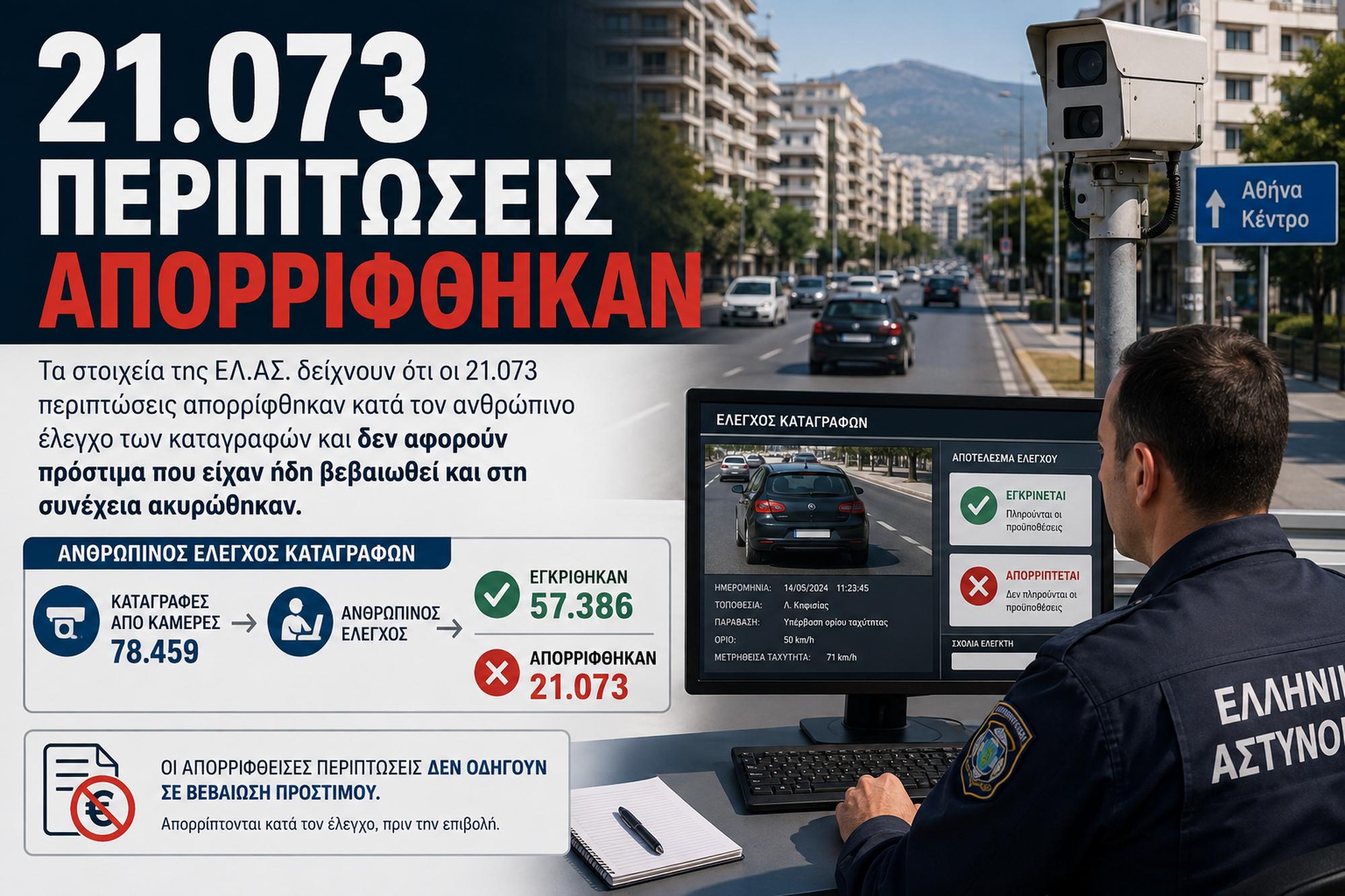 Οι 21.073 «κλήσεις» των καμερών που δεν έφτασαν ποτέ στους οδηγούς 