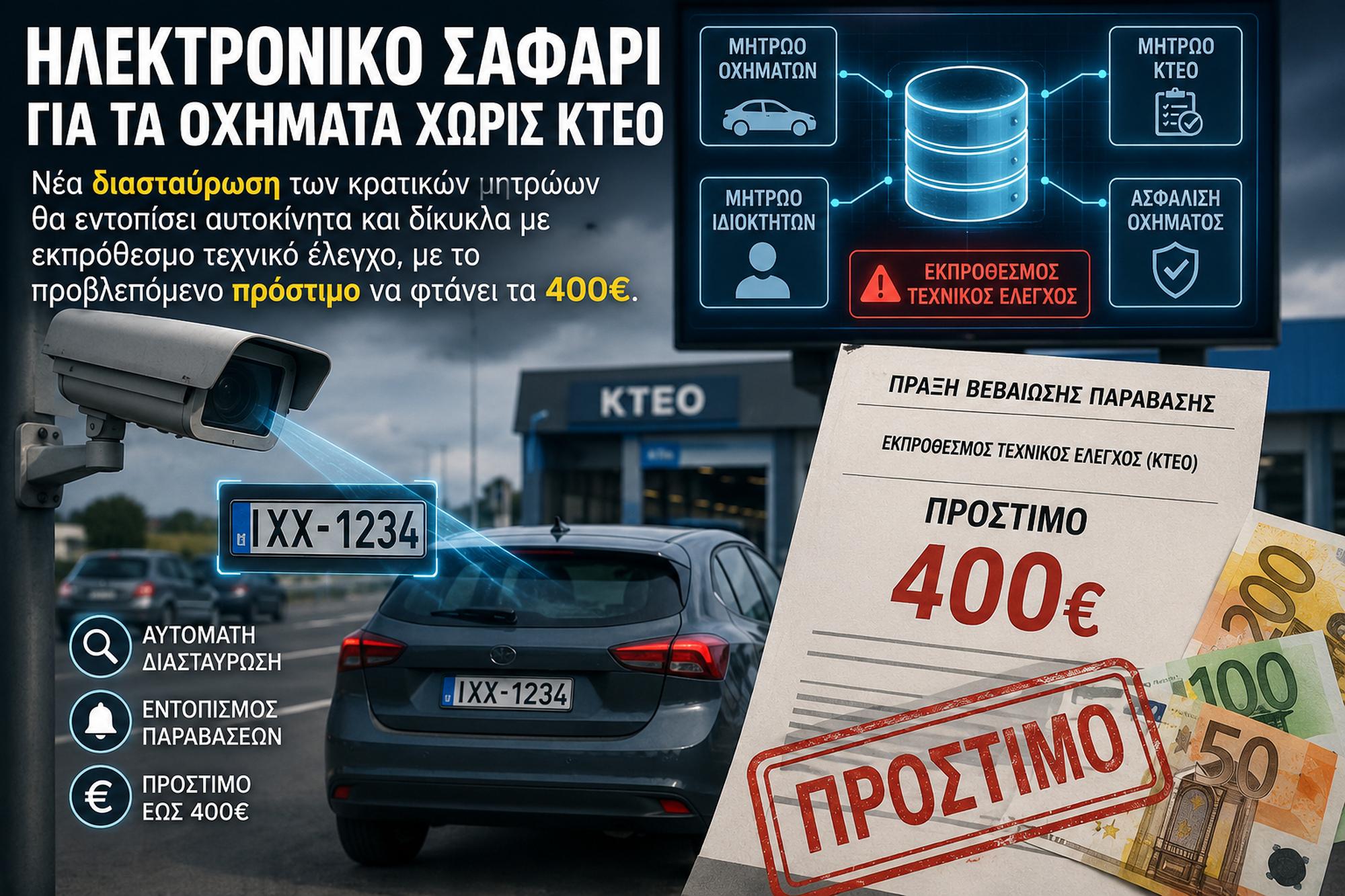 Ηλεκτρονικό σαφάρι για τα οχήματα χωρίς ΚΤΕΟ 