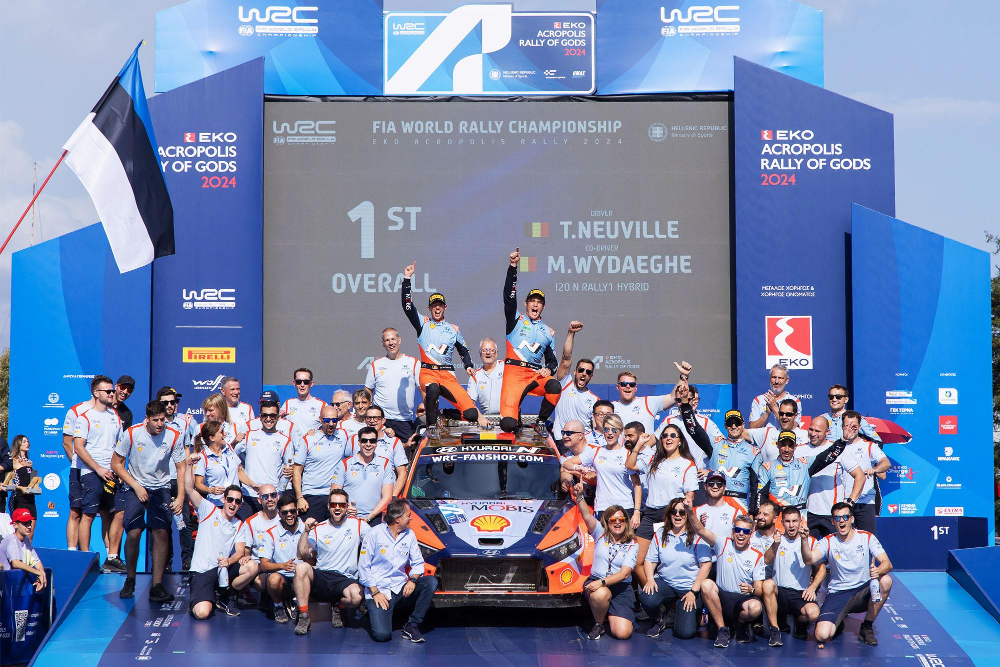 Τριπλό βάθρο για την Hyundai ξανά στην Ελλάδα με τον Neuville νικητή