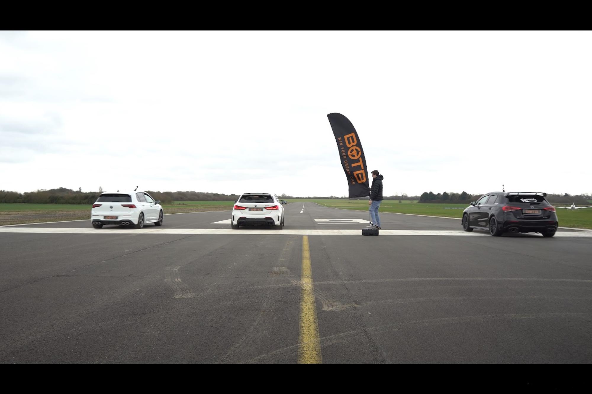BMW M135i Vs Volkswagen Golf R Vs AMG A35