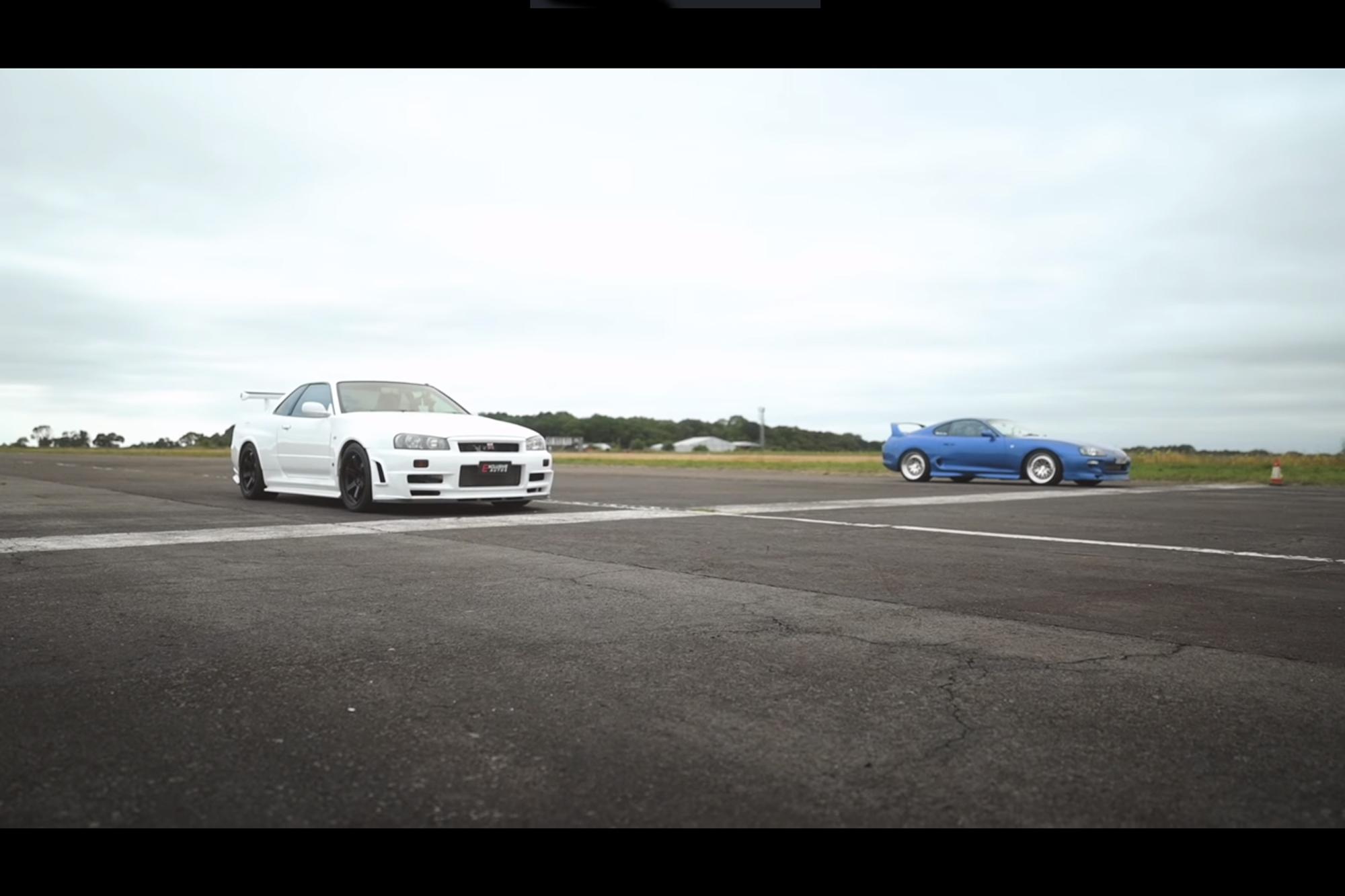 Nissan Skyline R34 GT-R VS Toyota Supra