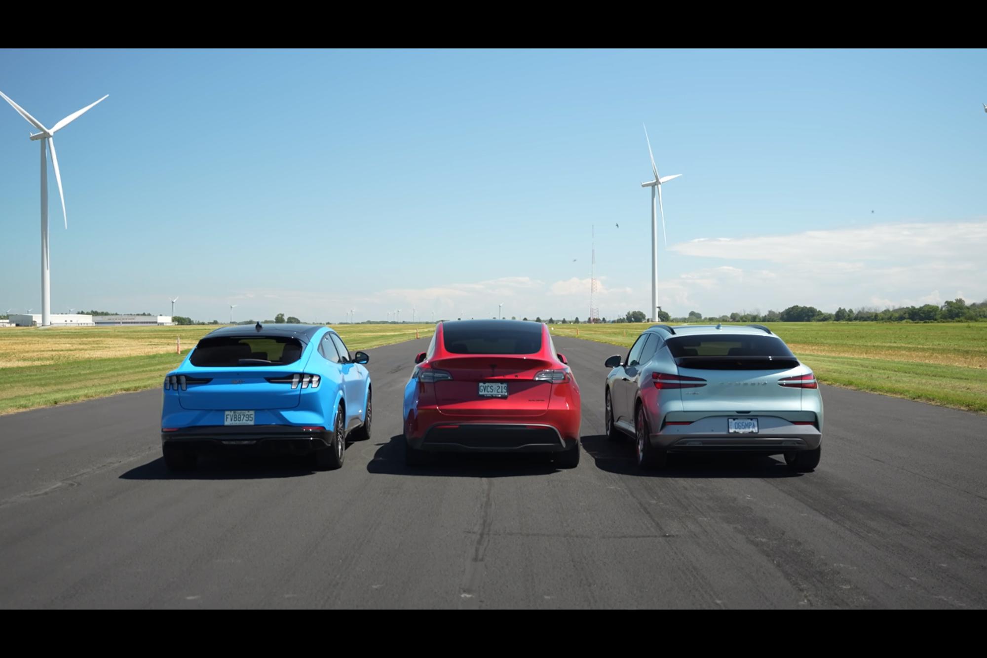 Tesla Model Y VS Genesis G60 VS Mustang Mach-E GT