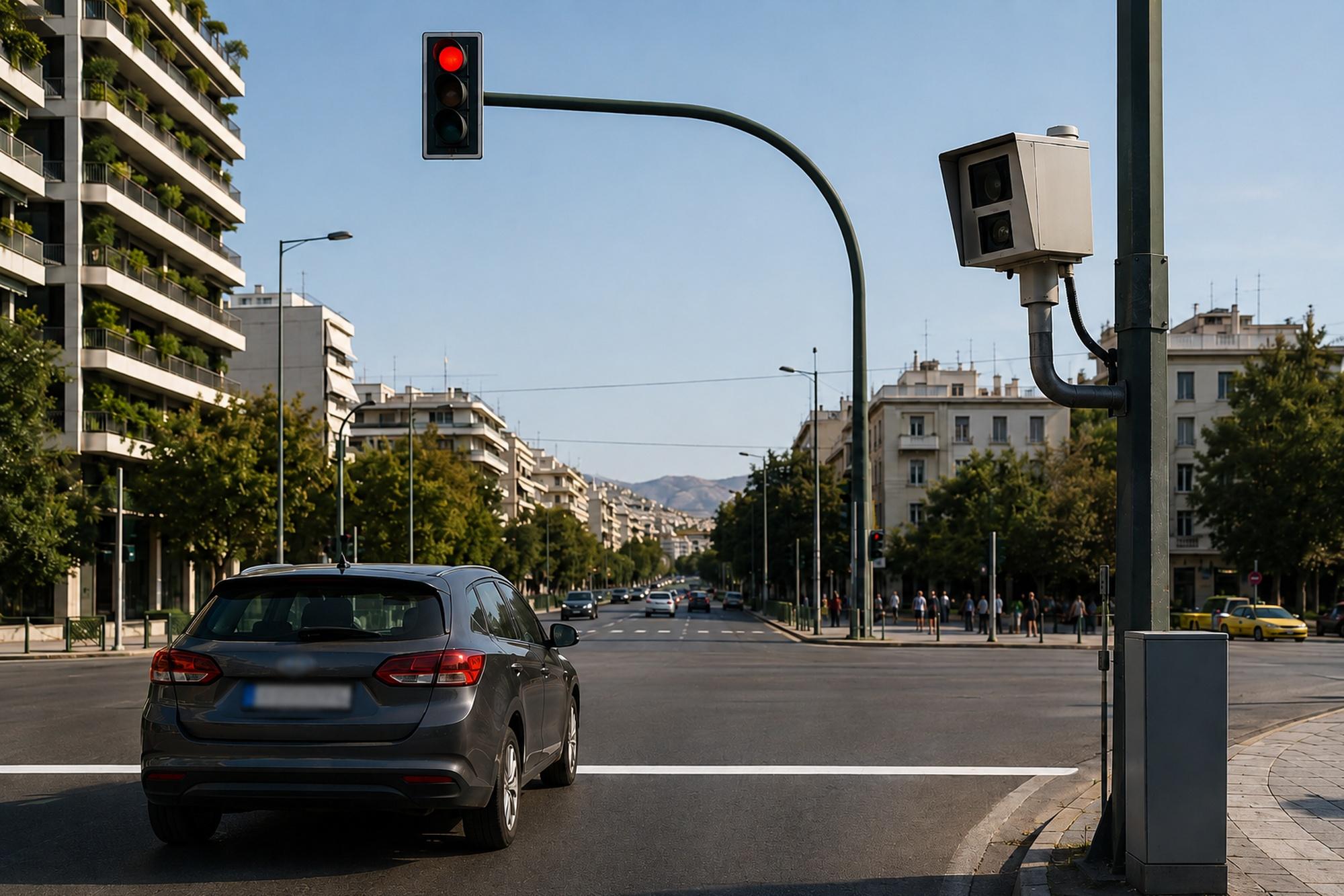 Γιατί μπαίνουν λευκές γραμμές κάτω από τα φανάρια της Αθήνας 