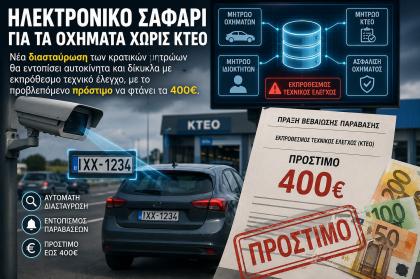 Ηλεκτρονικό σαφάρι για τα οχήματα χωρίς ΚΤΕΟ 