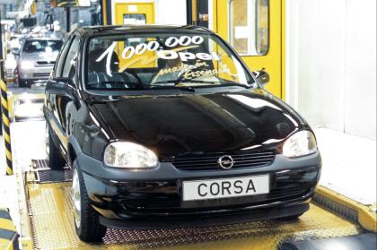 Το εκατομμυριοστό Opel Corsa βγαίνει από τη γραμμή παραγωγής το 1999