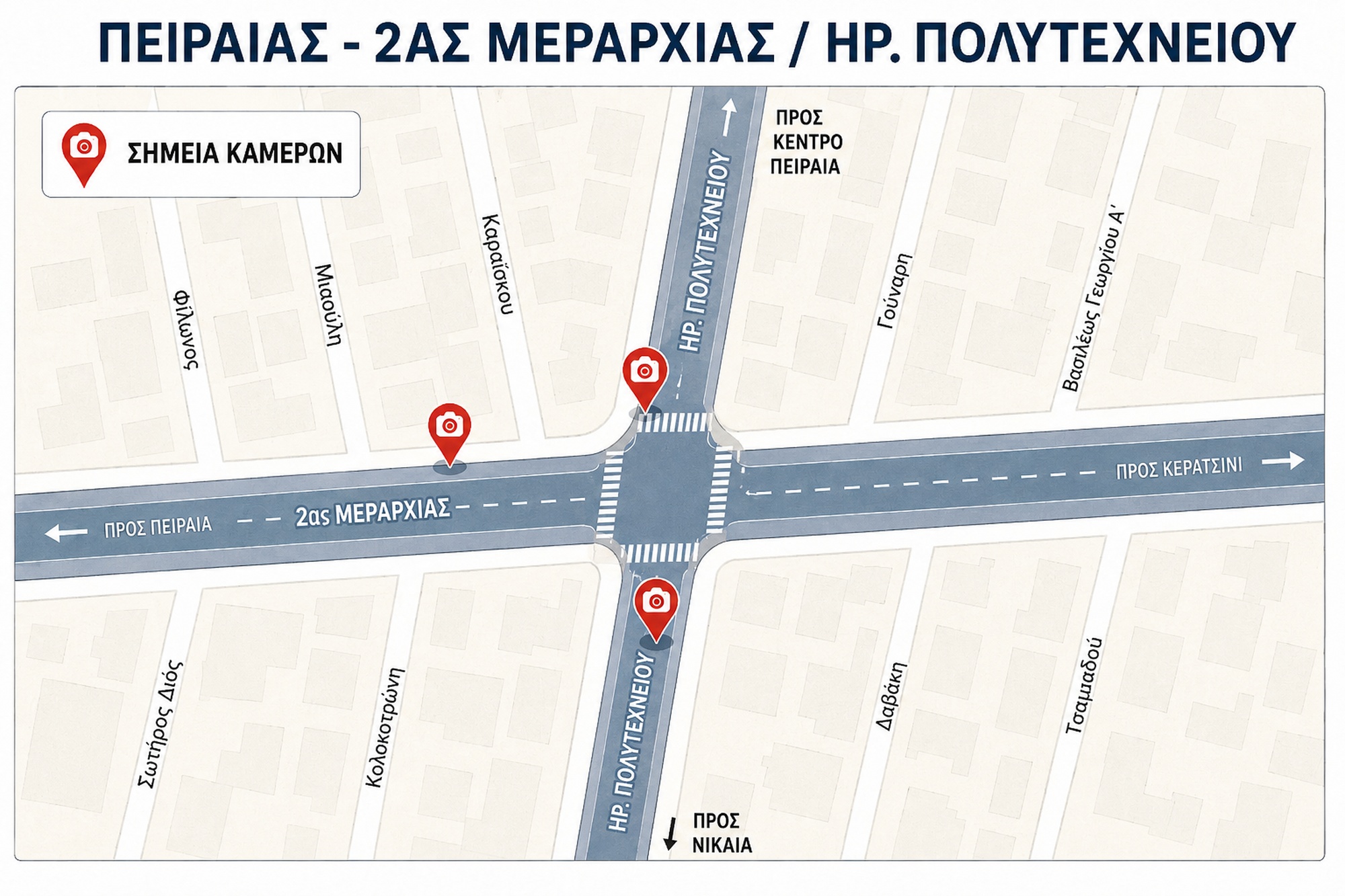 Νέες κάμερες σε δρόμους της Αττικής