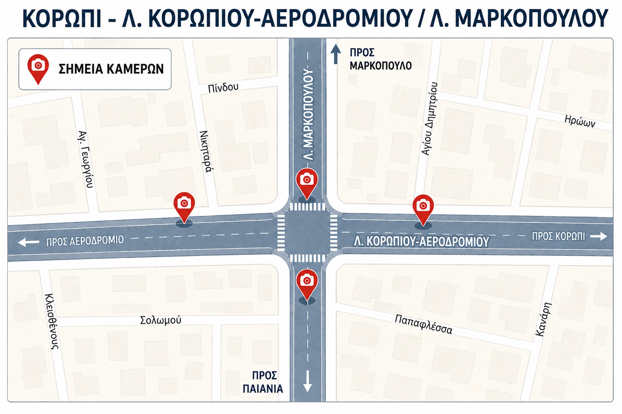 Νέες κάμερες σε δρόμους της Αττικής