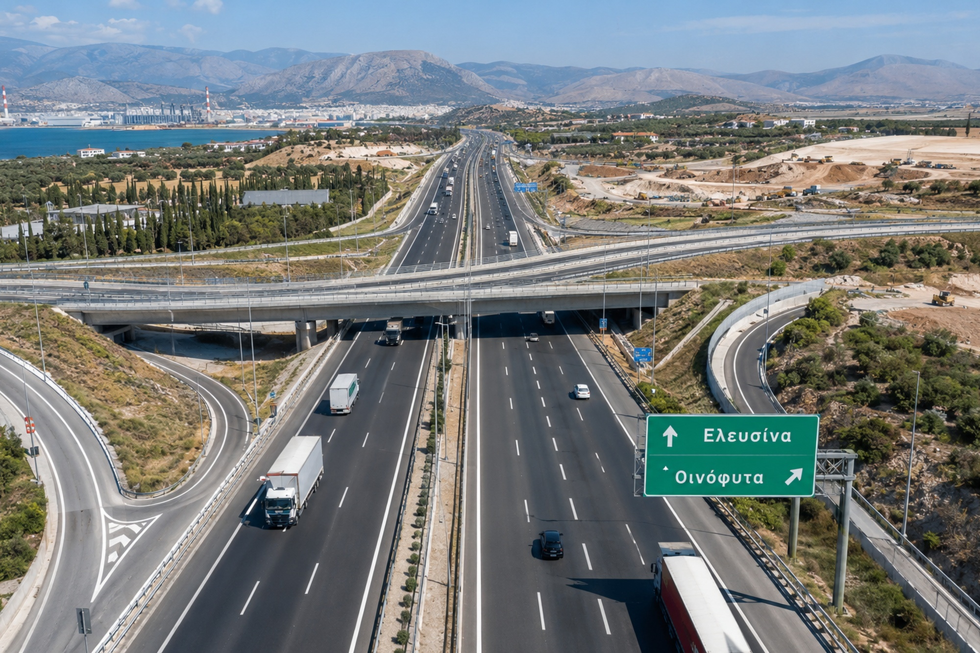 Ο νέος «Κηφισός» λέγεται Ελευσίνα Οινόφυτα και θέλει να βγάλει τα φορτηγά από την Αθήνα